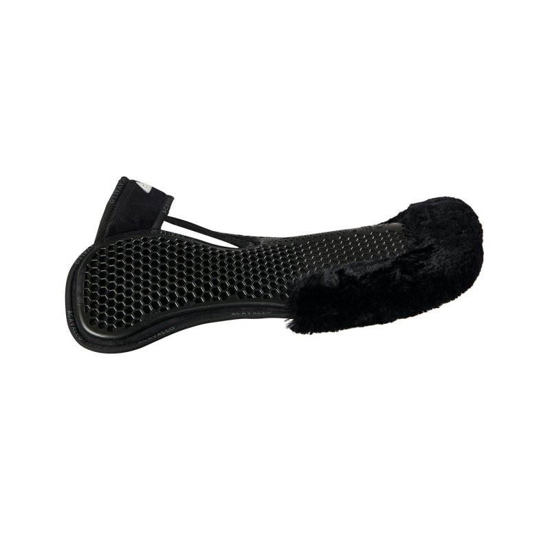 Acavallo Compensatore Memory Foam Hexagonal montone rialzo anteriore - Nero - colore montone Sheepskin  Black