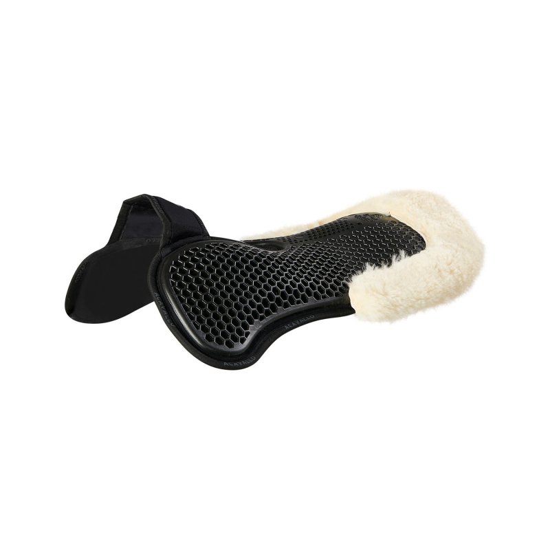 Acavallo Compensatore Memory Foam Hexagonal montone rialzo anteriore - Nero - colore montone Sheepskin  Natural