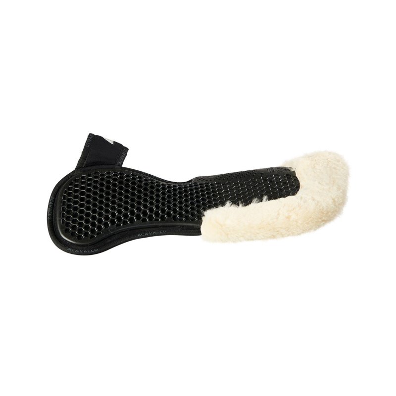 Acavallo Compensatore Memory Foam Hexagonal montone rialzo anteriore - Nero - colore montone Sheepskin  Natural