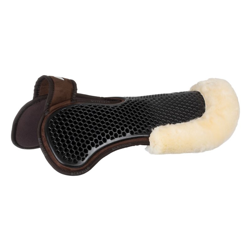 Acavallo Compensatore Memory Foam Hexagonal montone rialzo anteriore - Marrone - colore montone Sheepskin  Natural