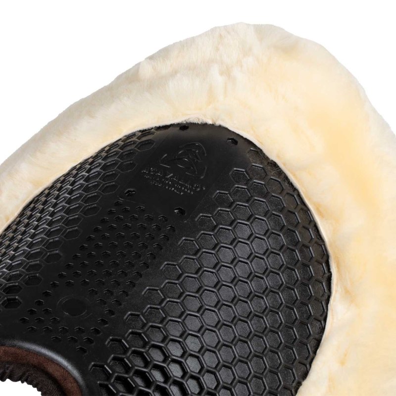 Acavallo Compensatore Memory Foam Hexagonal montone rialzo anteriore - Marrone - colore montone Sheepskin  Natural