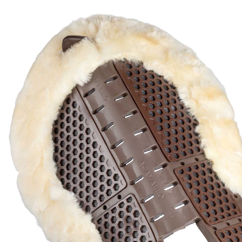 Acavallo Compensatore Piuma Aerobalance Withers Free sintetico - Marrone - colore montone Sheepskin  Natural