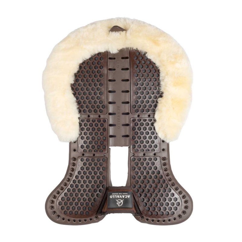 Acavallo Compensatore Piuma Aerobalance Withers Free sintetico - Marrone - colore montone Sheepskin  Natural