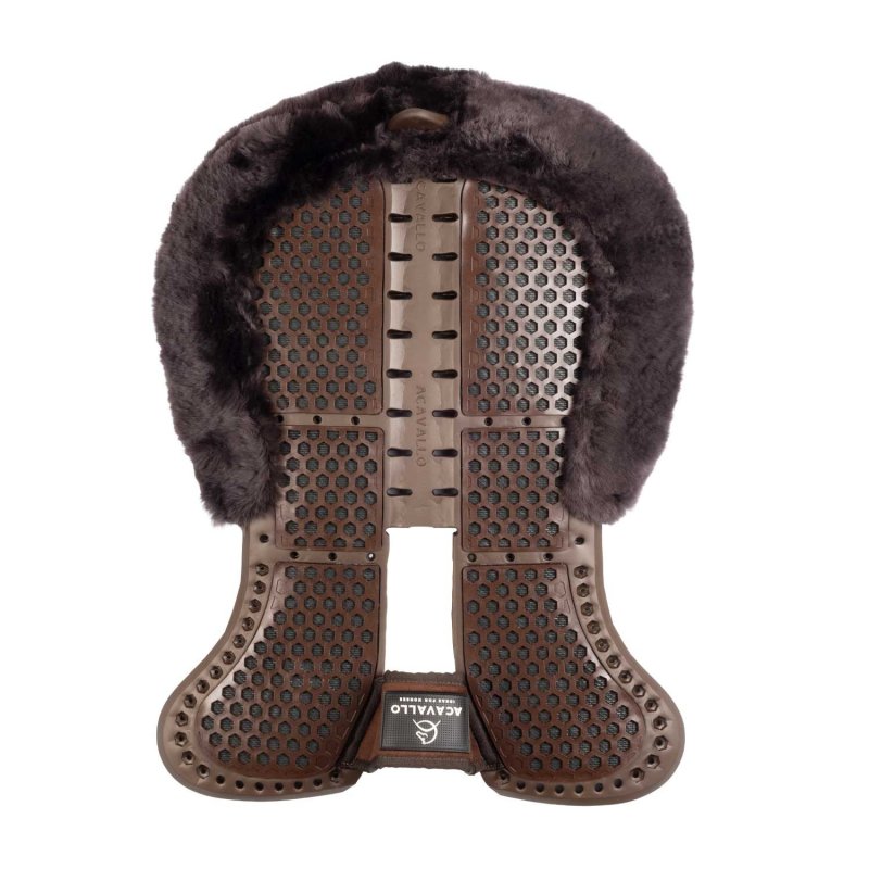 Acavallo Compensatore Piuma Aerobalance Withers Free sintetico - Marrone - colore montone Sheepskin  Brown