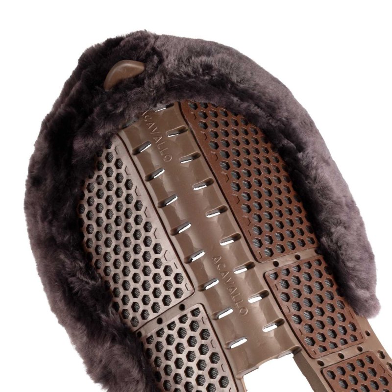 Acavallo Compensatore Piuma Aerobalance Withers Free sintetico - Marrone - colore montone Sheepskin  Brown
