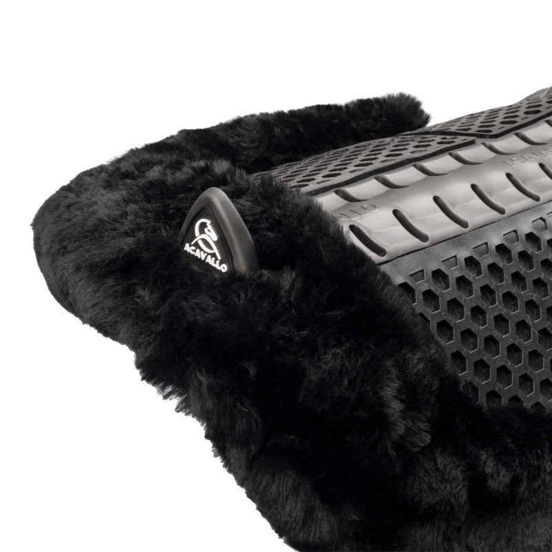 Acavallo Compensatore Piuma Aerobalance Withers Free sintetico - Nero - colore montone Sheepskin  Black