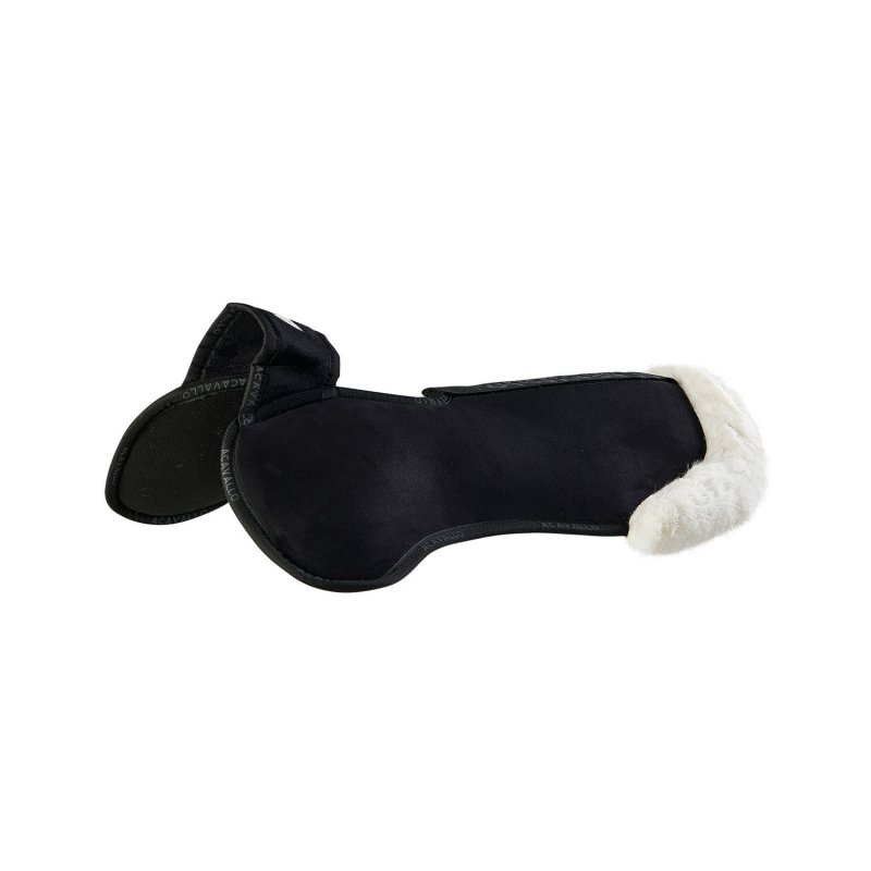 Acavallo Compensatore Piuma Pocket camoscio e montone sintetico - Nero - colore lana sintetica Eco-Wool  Natural