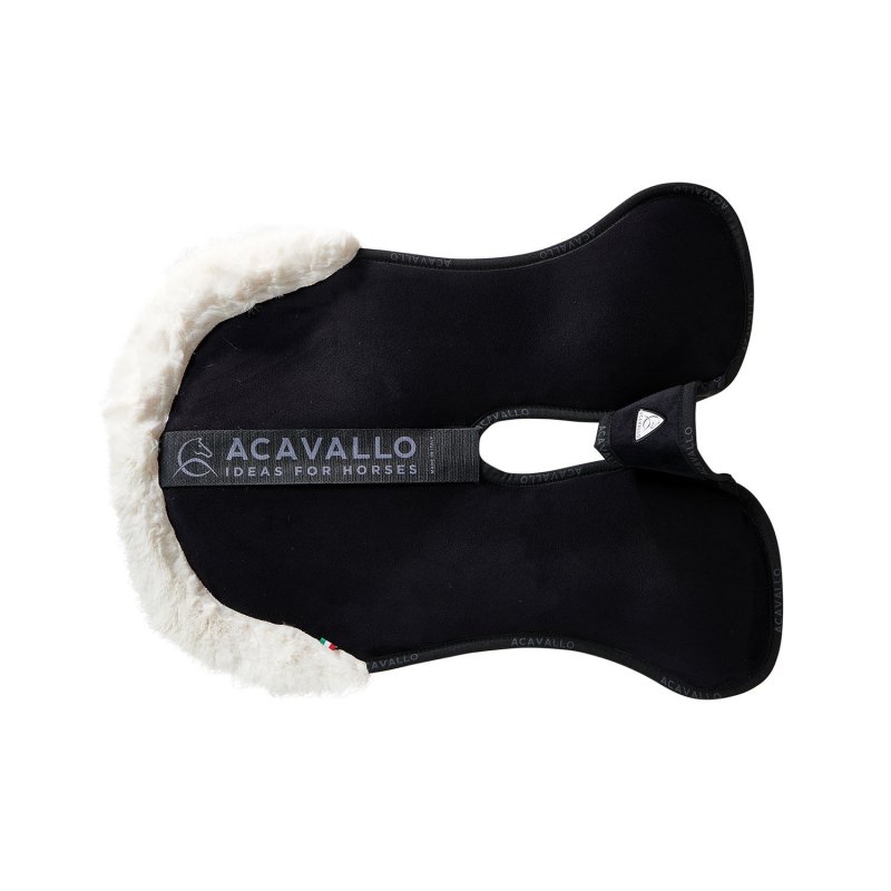 Acavallo Compensatore Piuma Pocket camoscio e montone sintetico - Nero - colore lana sintetica Eco-Wool  Natural