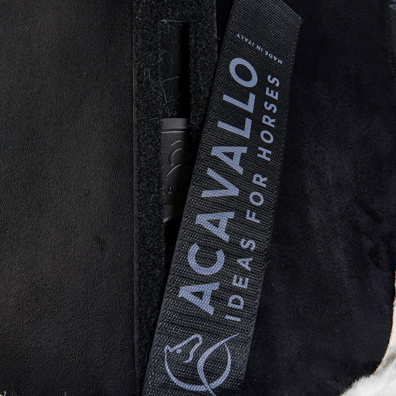 Acavallo Compensatore Piuma Pocket camoscio e montone sintetico - Nero - colore lana sintetica Eco-Wool  Natural