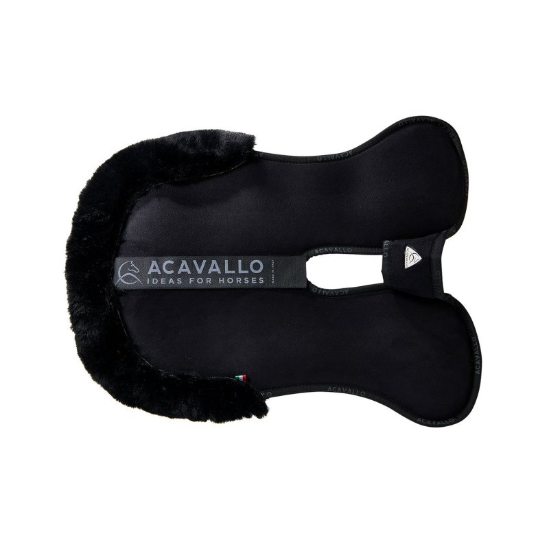 Acavallo Compensatore Piuma Pocket camoscio e montone sintetico - Nero - colore lana sintetica Eco-Wool  Black