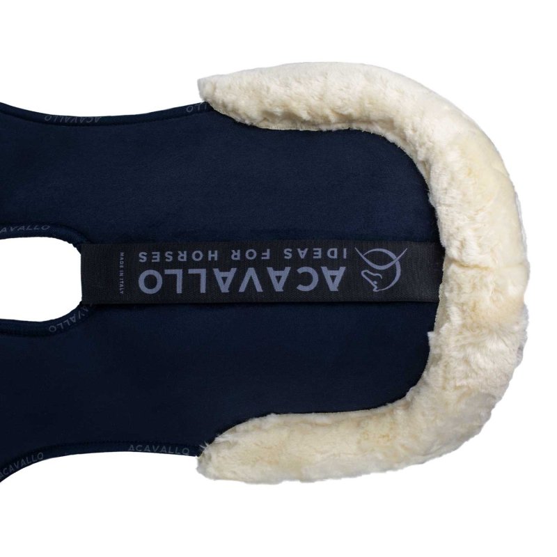 Acavallo Compensatore Piuma Pocket camoscio e montone sintetico - Blu - colore lana sintetica Eco-Wool  Natural