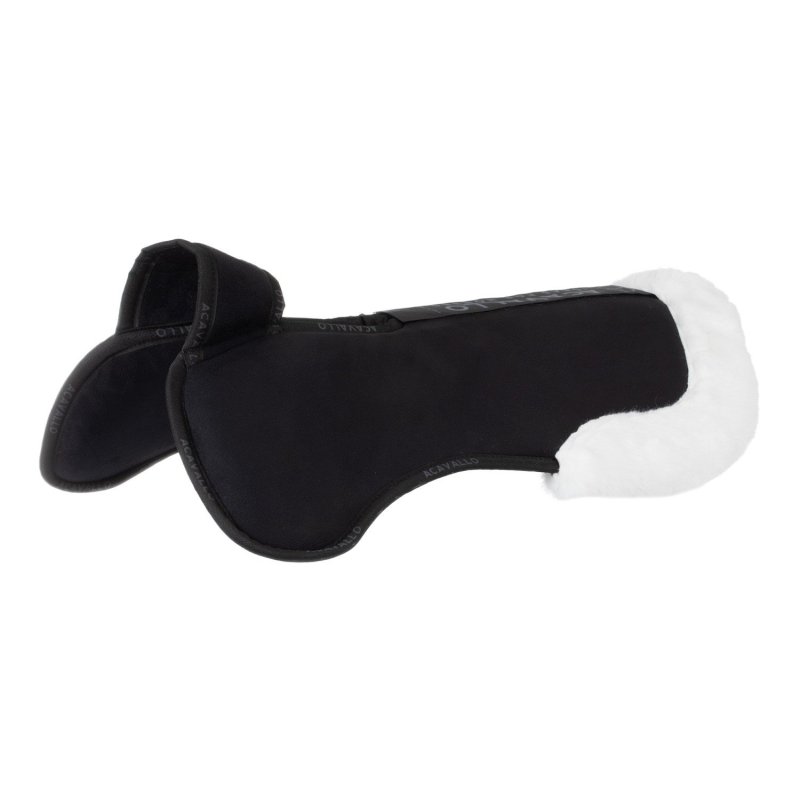 Acavallo Compensatore Piuma Pocket montone sintetico rialzo anteriore - Nero - colore lana sintetica Eco-Wool  White