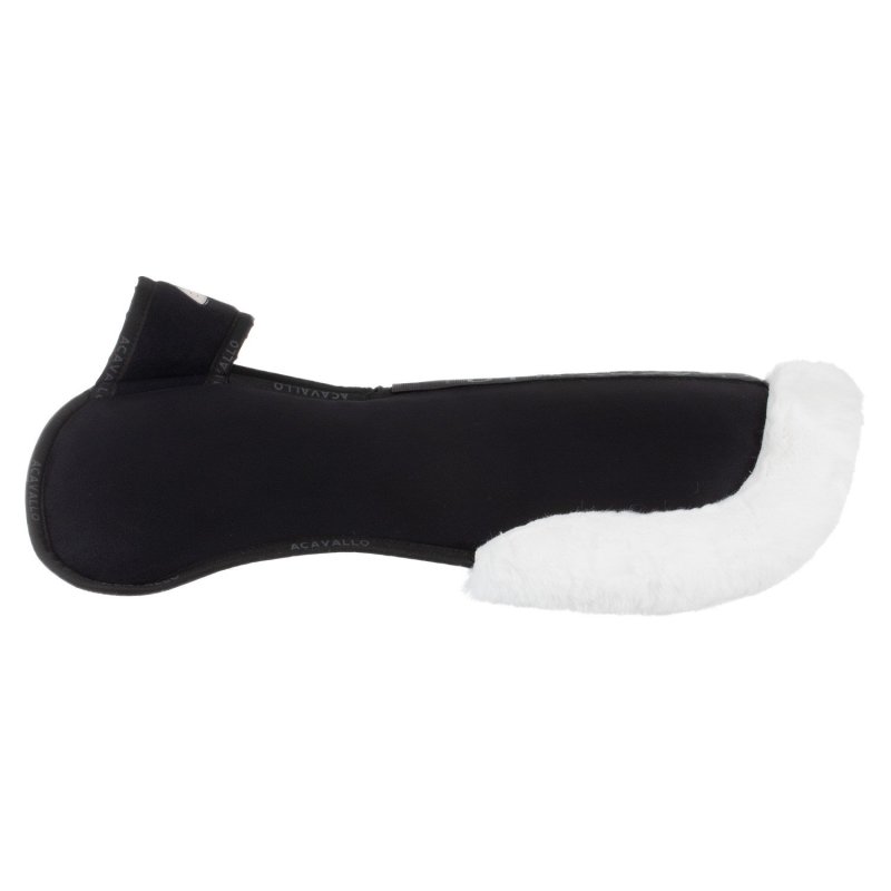 Acavallo Compensatore Piuma Pocket montone sintetico rialzo anteriore - Nero - colore lana sintetica Eco-Wool  White
