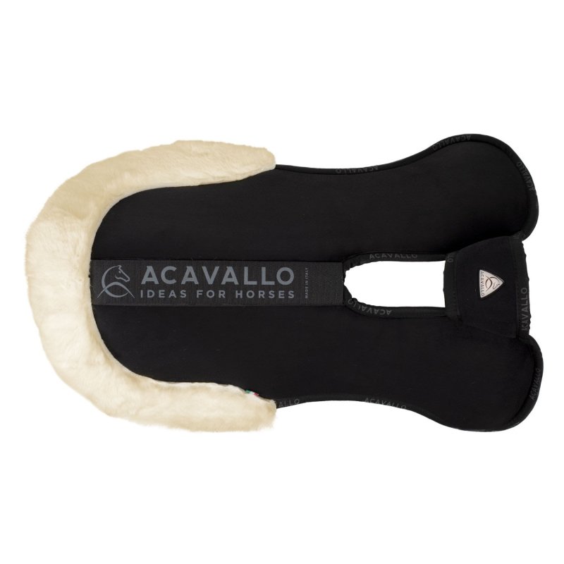 Acavallo Compensatore Piuma Pocket montone sintetico rialzo anteriore - Nero - colore lana sintetica Eco-Wool  Natural