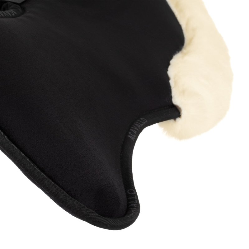 Acavallo Compensatore Piuma Pocket montone sintetico rialzo anteriore - Nero - colore lana sintetica Eco-Wool  Natural