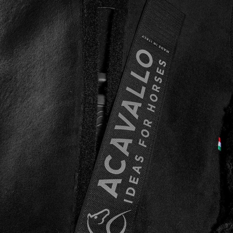 Acavallo Compensatore Piuma Pocket montone sintetico rialzo anteriore - Nero - colore lana sintetica Eco-Wool  Black