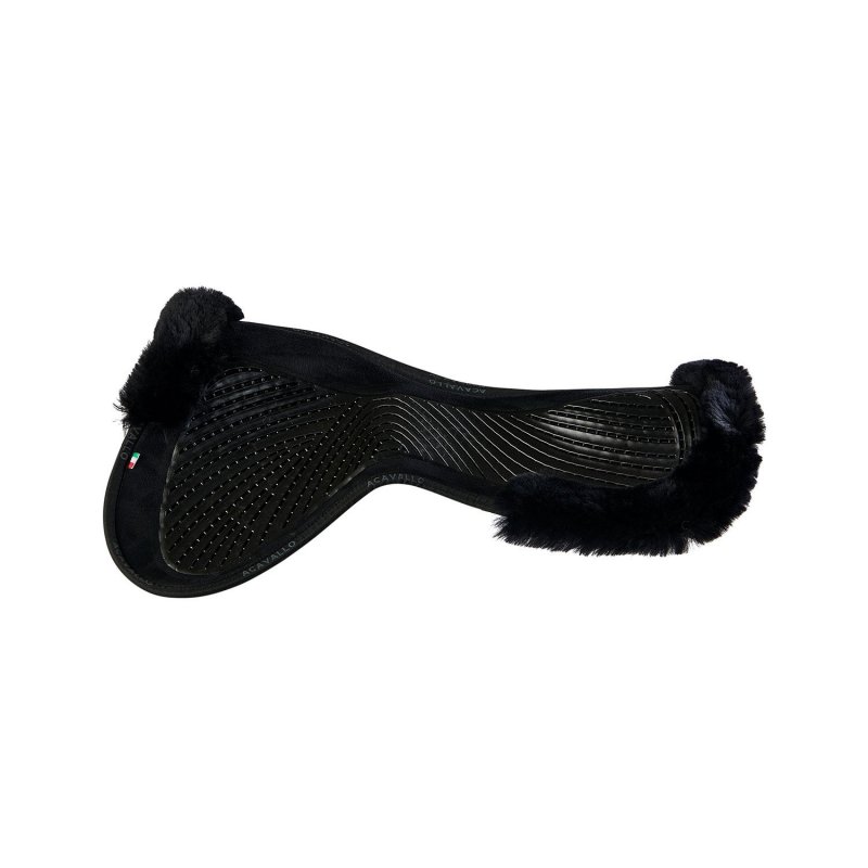 Acavallo Compensatore Twin Side in camoscio e montone - Nero - colore montone Sheepskin  Black
