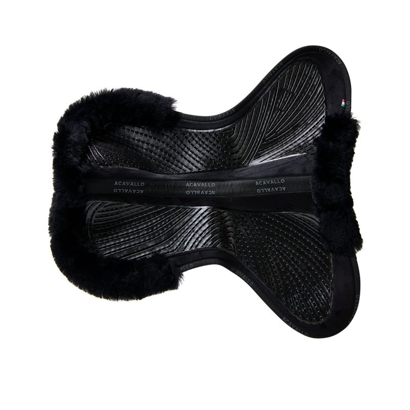 Acavallo Compensatore Twin Side in camoscio e montone - Nero - colore montone Sheepskin  Black