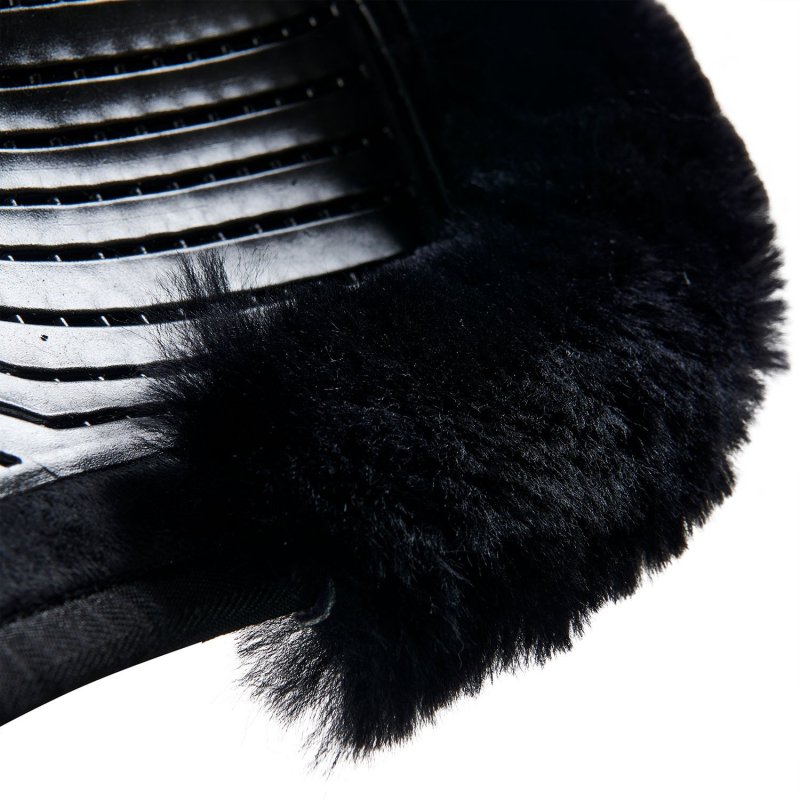 Acavallo Compensatore Twin Side in camoscio e montone - Nero - colore montone Sheepskin  Black