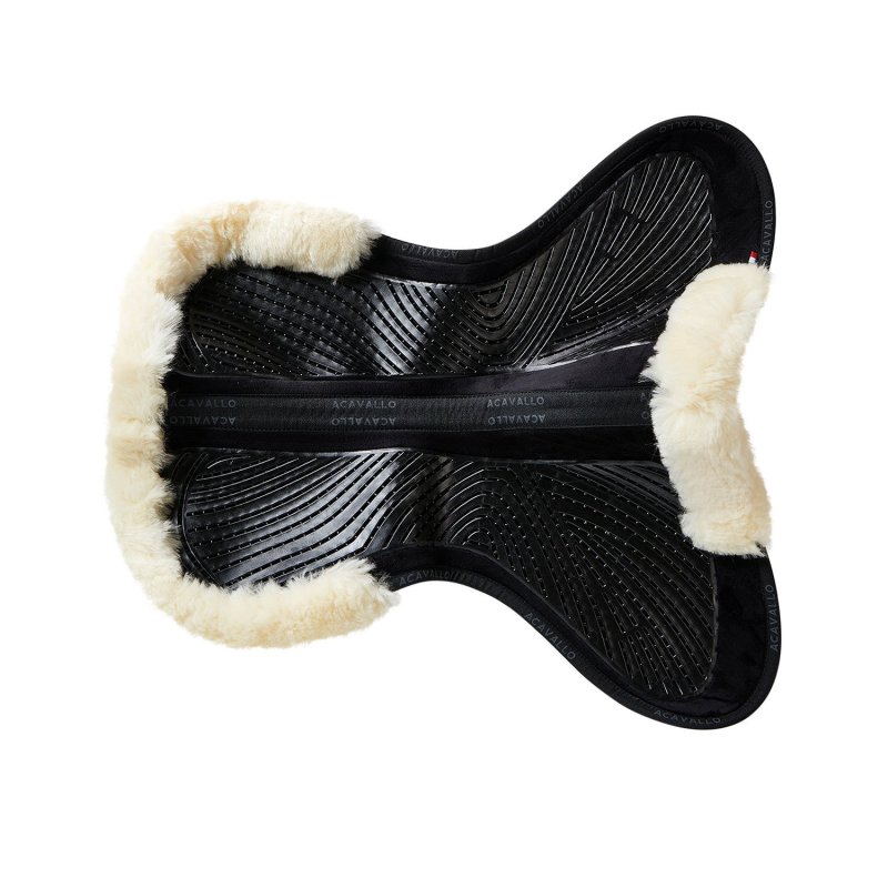 Acavallo Compensatore Twin Side in camoscio e montone - Nero - colore montone Sheepskin  Natural