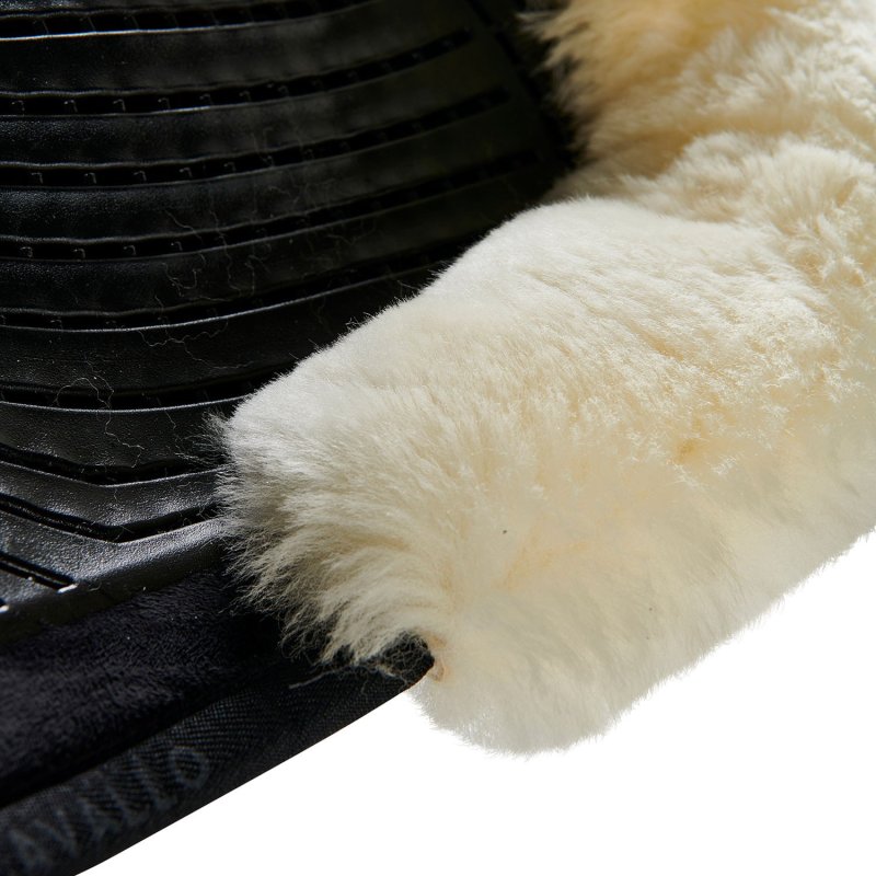 Acavallo Compensatore Twin Side in camoscio e montone - Nero - colore montone Sheepskin  Natural