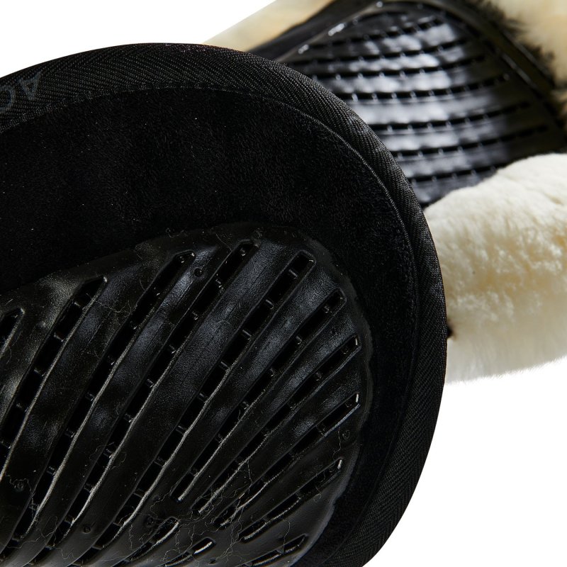 Acavallo Compensatore Twin Side in camoscio e montone - Nero - colore montone Sheepskin  Natural