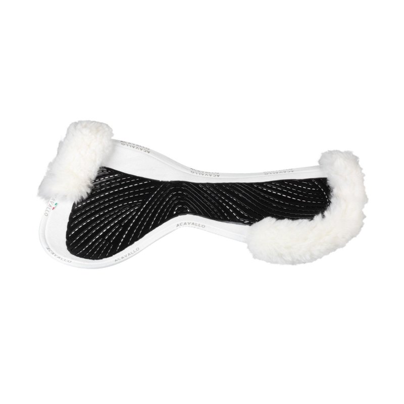 Acavallo Compensatore Twin Side in camoscio e montone - Bianco - colore montone Sheepskin  White
