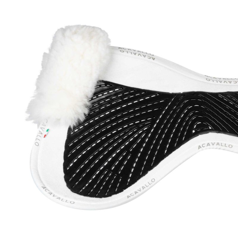 Acavallo Compensatore Twin Side in camoscio e montone - Bianco - colore montone Sheepskin  White