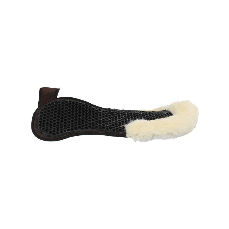 Acavallo Compensatore Hexagonal camoscio e bordo in montone - Marrone - colore montone Sheepskin  Natural