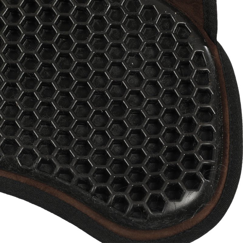 Acavallo Compensatore Hexagonal camoscio e bordo in montone - Marrone - colore montone Sheepskin  Natural