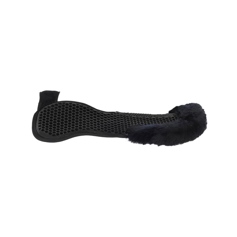 Acavallo Compensatore Hexagonal camoscio e bordo in montone - Nero - colore montone Sheepskin  Black