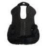 Acavallo Compensatore Hexagonal camoscio e bordo in montone - Nero - colore montone Sheepskin  Black