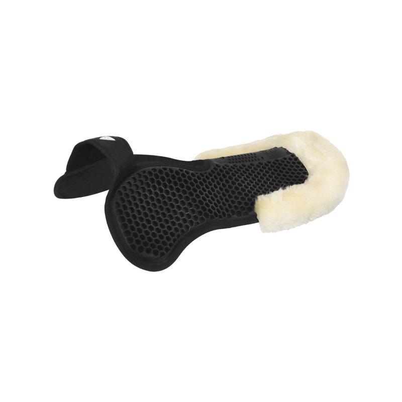 Acavallo Compensatore Hexagonal camoscio e bordo in montone - Nero - colore montone Sheepskin  Natural