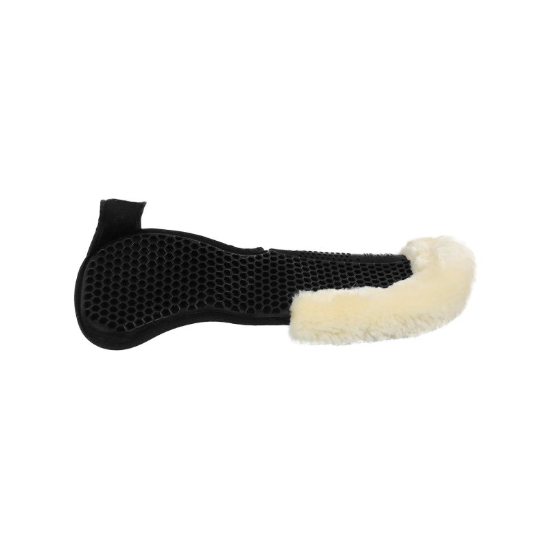 Acavallo Compensatore Hexagonal camoscio e bordo in montone - Nero - colore montone Sheepskin  Natural