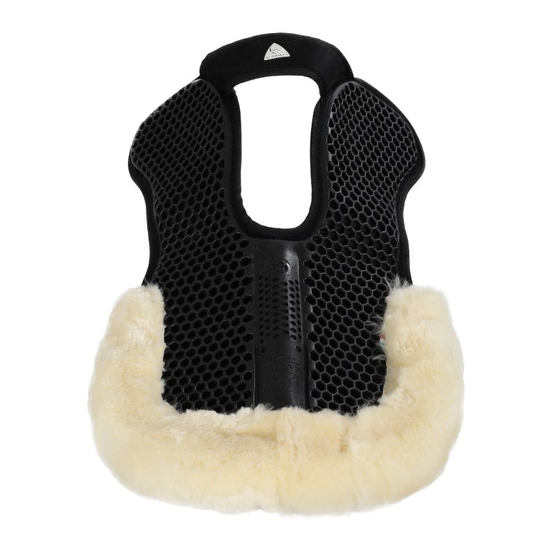 Acavallo Compensatore Hexagonal camoscio e bordo in montone - Nero - colore montone Sheepskin  Natural