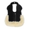 Acavallo Compensatore Hexagonal camoscio e bordo in montone - Nero - colore montone Sheepskin  Natural