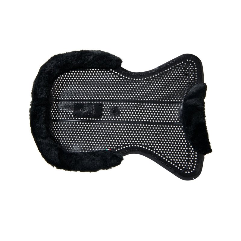 Acavallo Compensatore gel Classic con montone sintetico sagomato - Nero - colore lana sintetica Eco-Wool  Black
