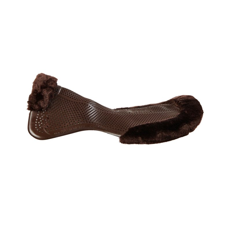 Acavallo Compensatore gel Classic con montone sintetico sagomato - Marrone - colore lana sintetica Eco-Wool  Brown
