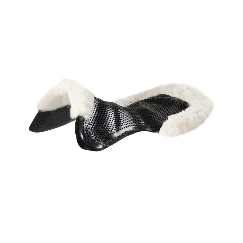 Acavallo Compensatore gel Classic con montone sintetico sagomato - Nero - colore lana sintetica Eco-Wool  Natural