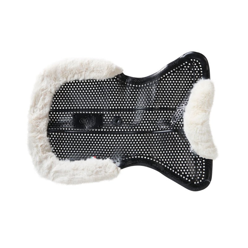Acavallo Compensatore gel Classic con montone sintetico sagomato - Nero - colore lana sintetica Eco-Wool  Natural