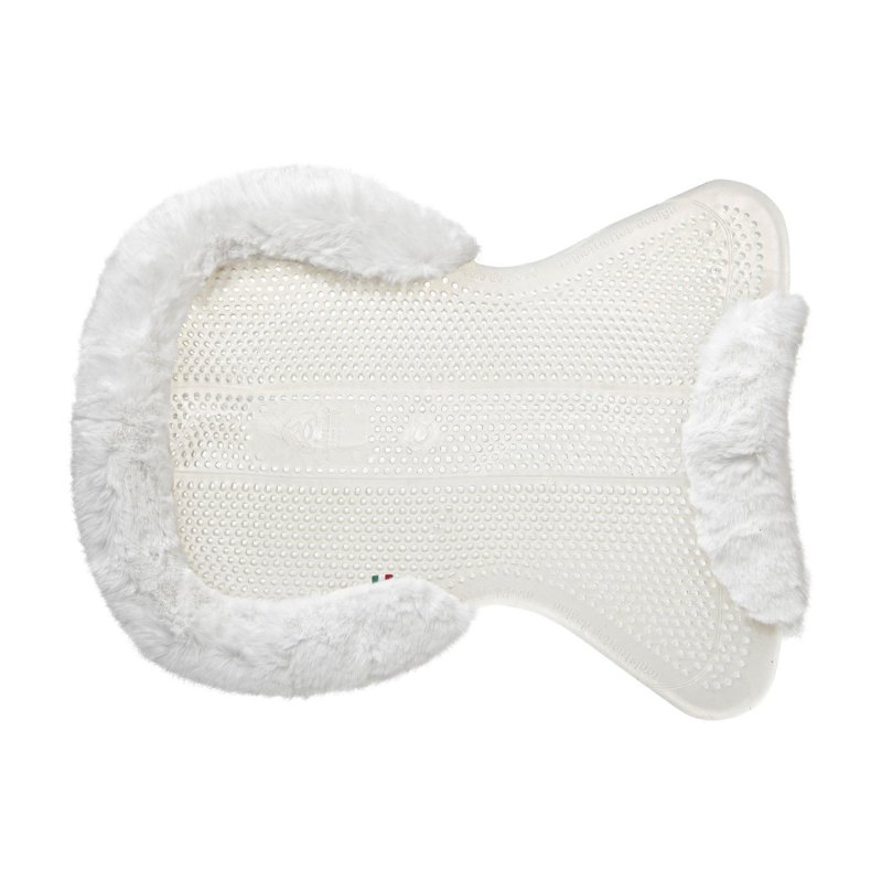 Acavallo Compensatore gel Classic con montone sintetico sagomato - Trasparente - colore lana sintetica Eco-Wool  White