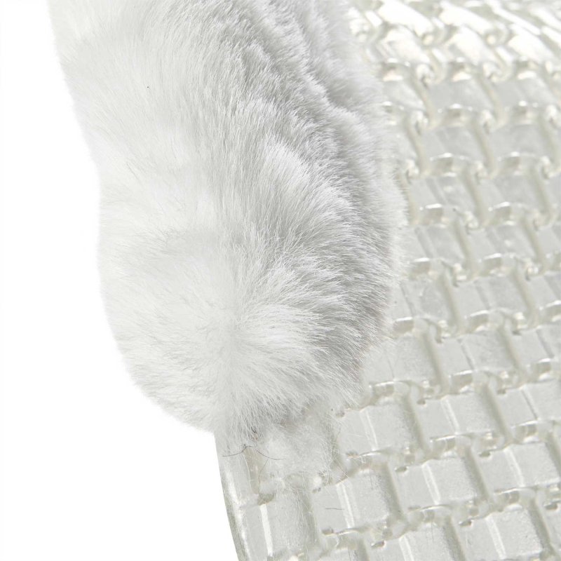 Acavallo Compensatore gel Respira con montone sintetico sagomato - Trasparente - colore lana sintetica Eco-Wool  White