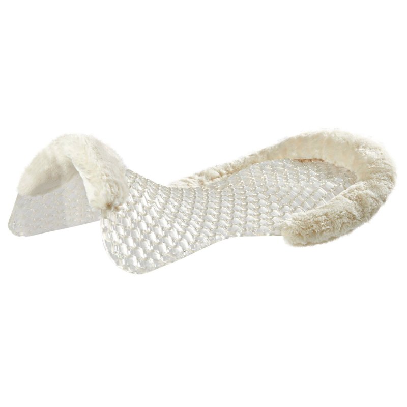 Acavallo Compensatore gel Respira con montone sintetico sagomato - Trasparente - colore lana sintetica Eco-Wool  Natural