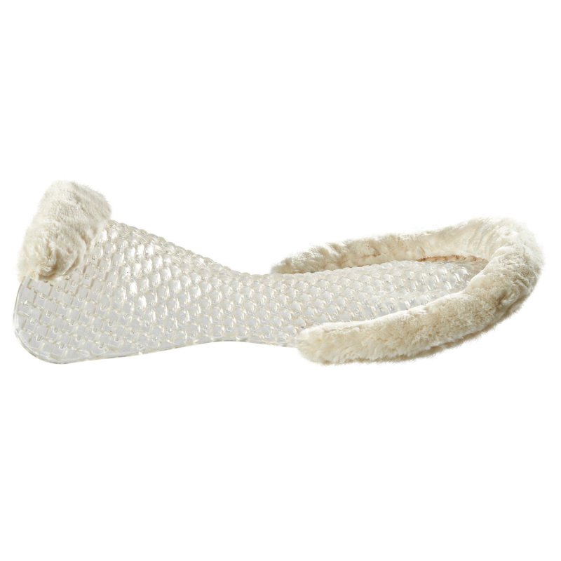 Acavallo Compensatore gel Respira con montone sintetico sagomato - Trasparente - colore lana sintetica Eco-Wool  Natural