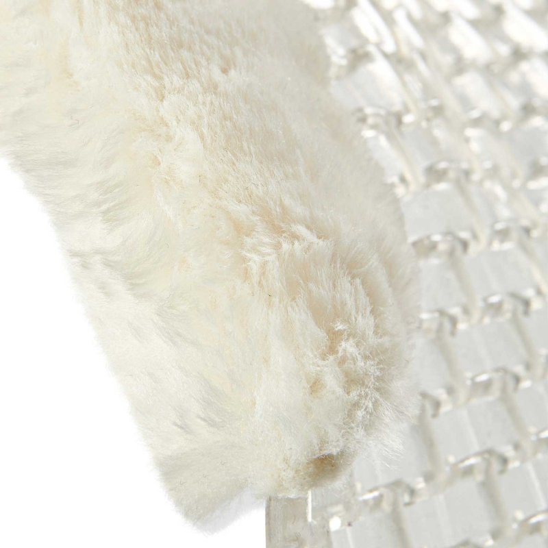 Acavallo Compensatore gel Respira con montone sintetico sagomato - Trasparente - colore lana sintetica Eco-Wool  Natural