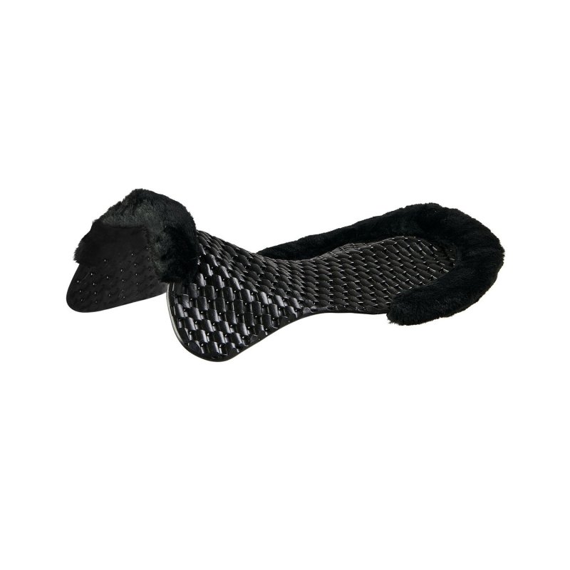 Acavallo Compensatore gel Respira con montone sintetico sagomato - Nero - colore lana sintetica Eco-Wool  Black