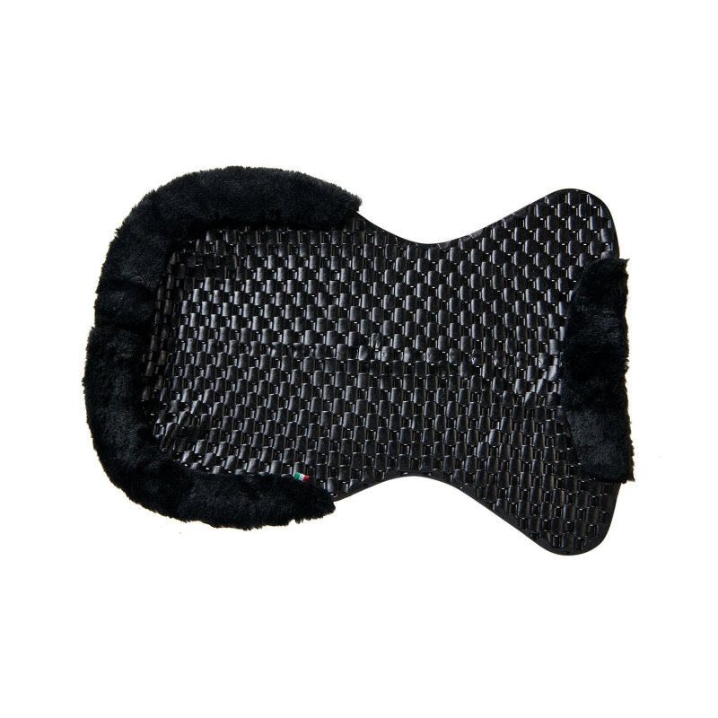 Acavallo Compensatore gel Respira con montone sintetico sagomato - Nero - colore lana sintetica Eco-Wool  Black