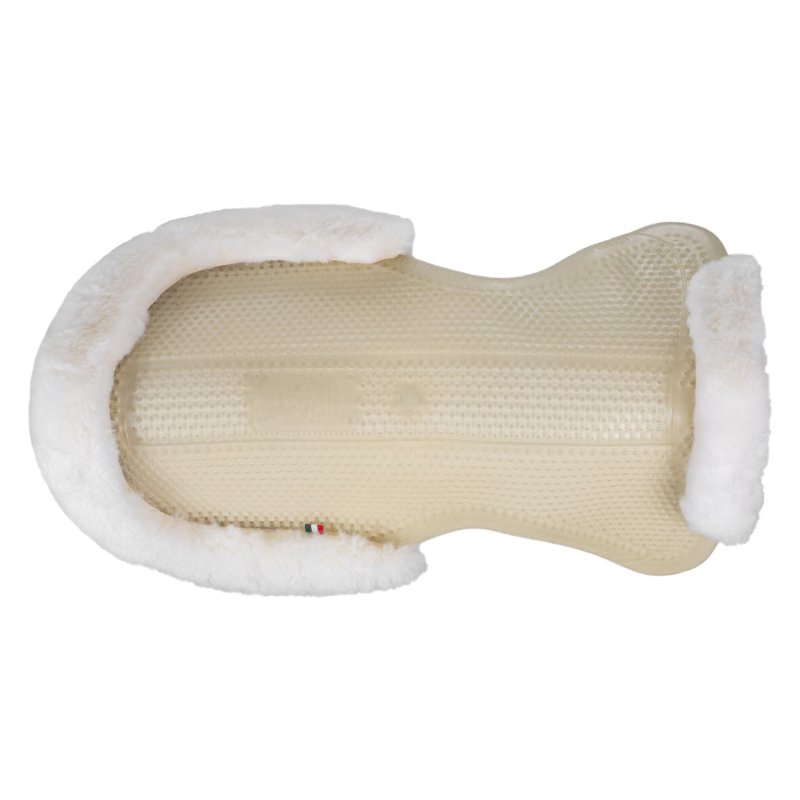Acavallo Compensatore gel Classic Dri-Lex e mezzo bordo montone - Trasparente - colore montone Sheepskin  White