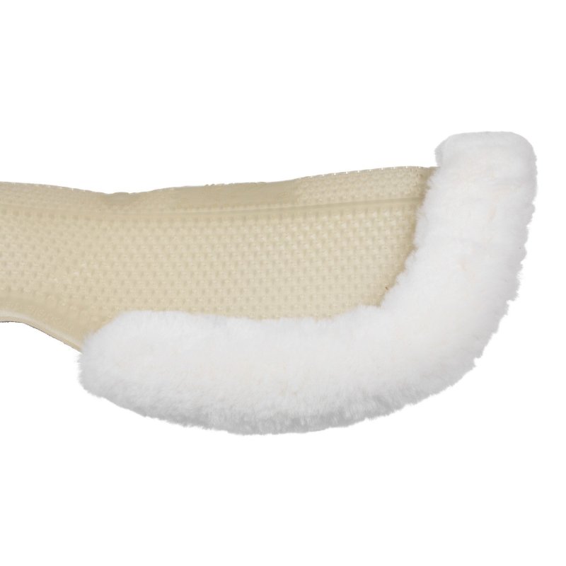 Acavallo Compensatore gel Classic Dri-Lex e mezzo bordo montone - Trasparente - colore montone Sheepskin  White