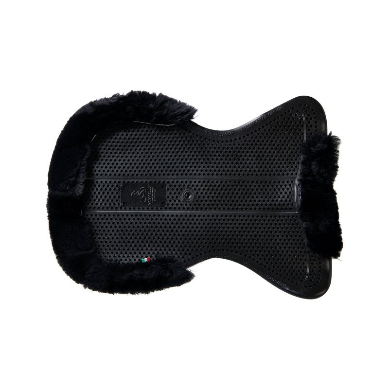 Acavallo Compensatore gel Classic Dri-Lex e mezzo bordo montone - Nero - colore montone Sheepskin  Black